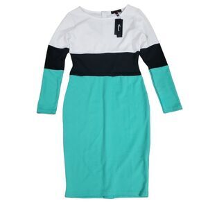 NWT Viwenni Colorblock Long Sleeve Dress MEDIUM